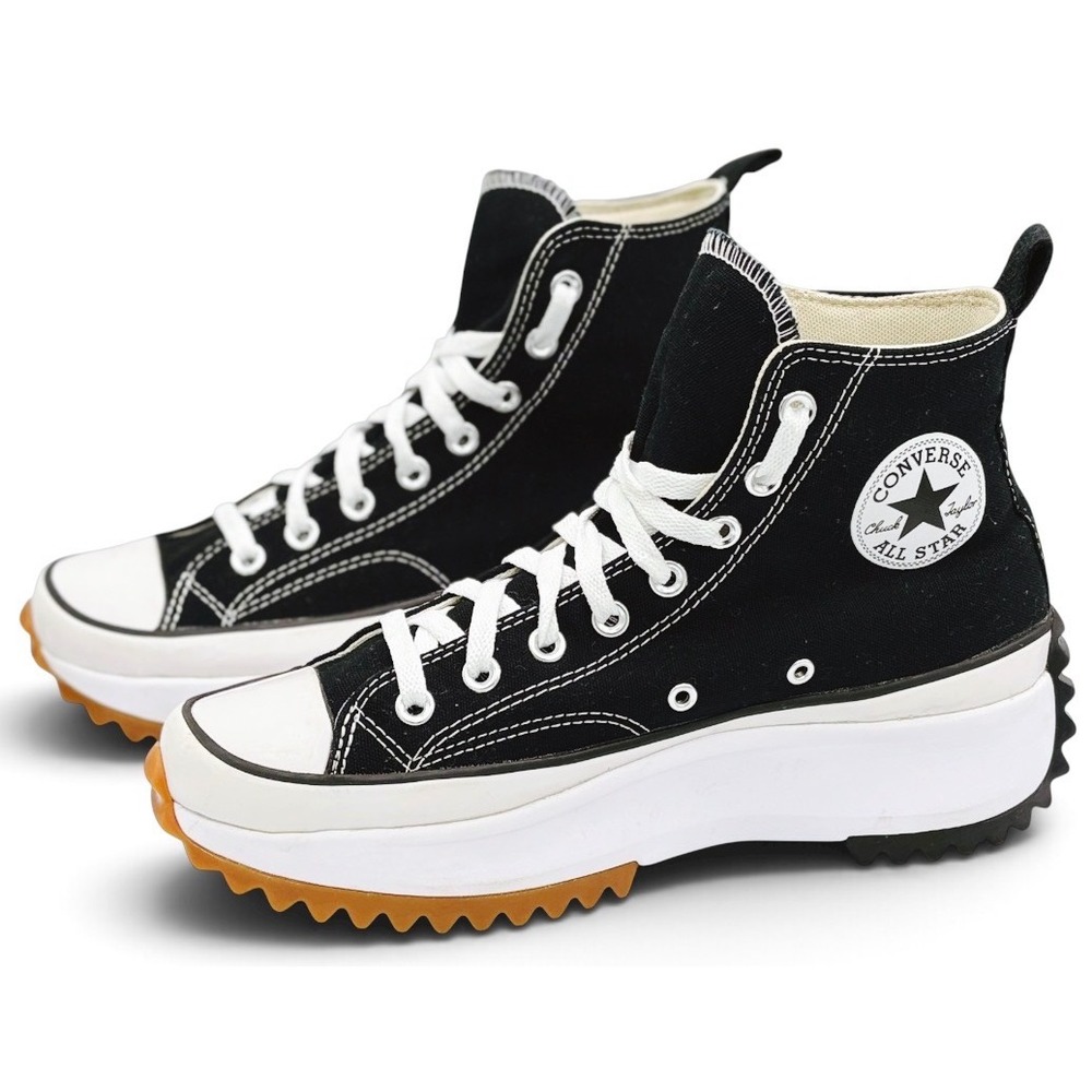 Converse Run Star Hike Hi Top Platform Shoes Black Gum Mens 8.5 Women 10 166800C